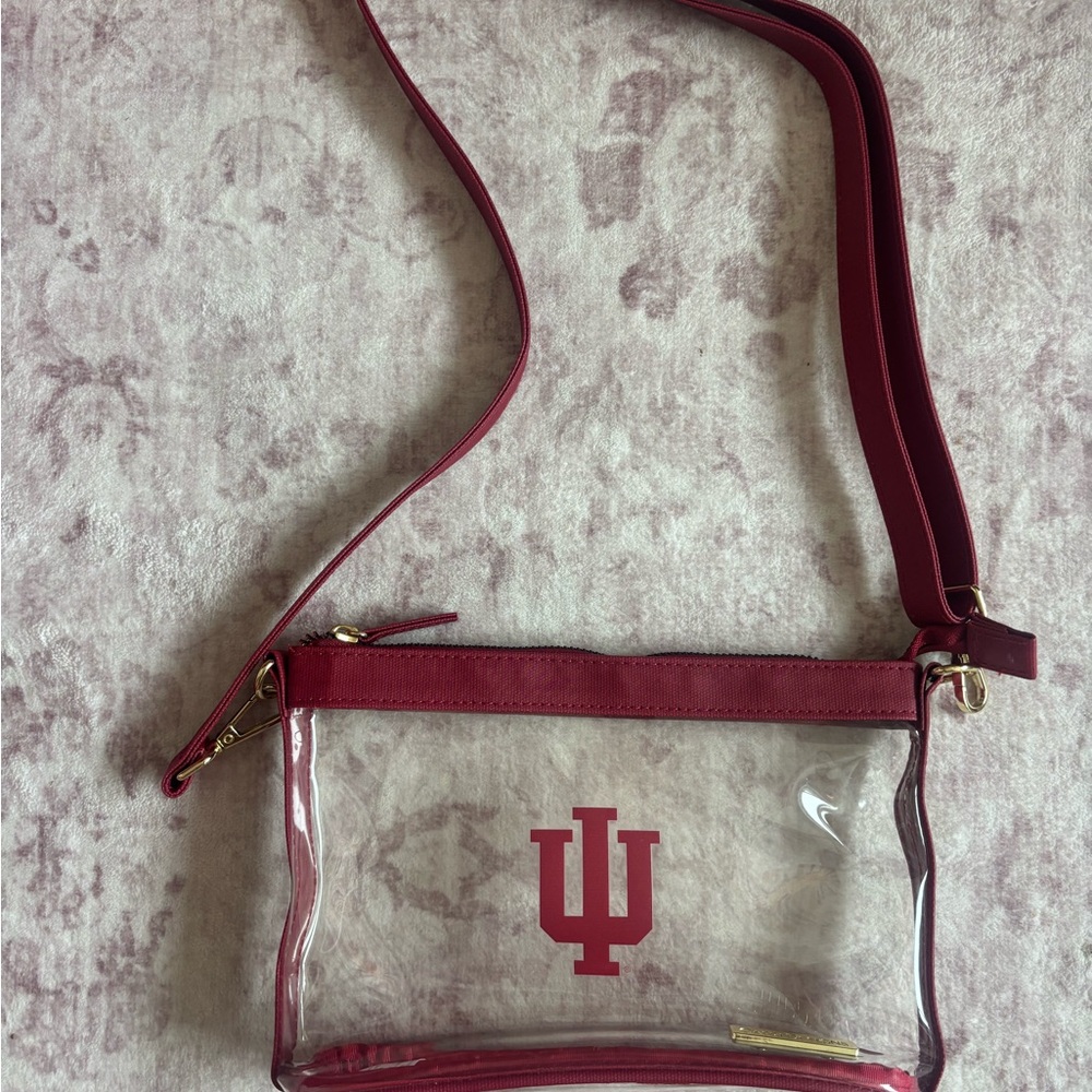 Transparent Red Strap Women Bag